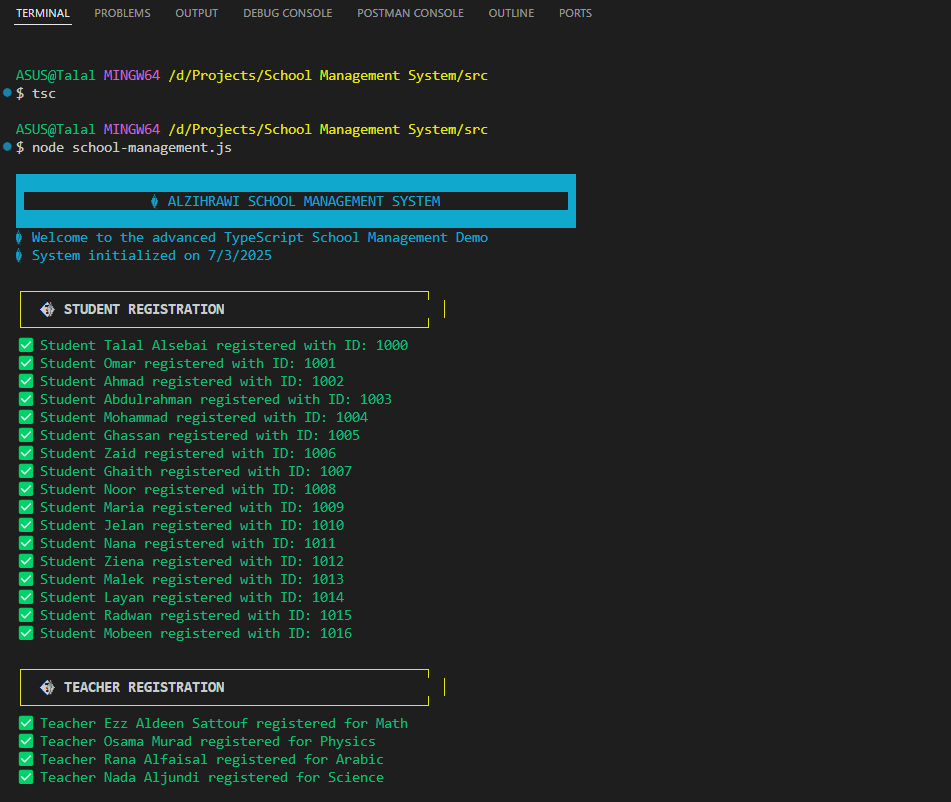 School-Management-System project screenshot